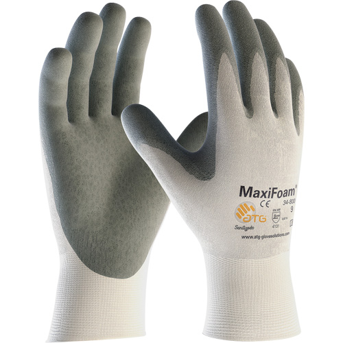 Gants en tricot sans couture de qualit&eacute; sup&eacute;rieure ATG MaxiFoam, Grand, R&ecirc;vetement Nitrile, Calibre 15, Enveloppe en Nylon St. Lawrence Industrial & Safety Supply
