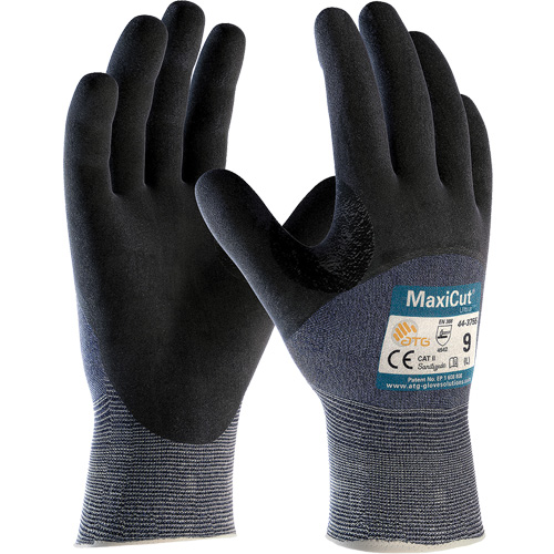 Gants r&eacute;sistants aux coupures en tricot sans couture ATG MaxiCut Ultra, Taille Grand, Calibre 15, Rev&ecirc;tement Nitrile, Enveloppe en Fil technique, ASTM ANSI niveau A3/EN 388 niveau 5/EN 388 niveau C St. Lawrence Industrial & Safety Supply