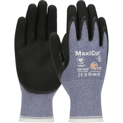 Gants r&eacute;sistants aux coupures dans un milieu de travail huileux ATG MaxiCut, Taille Grand, Calibre 15, Rev&ecirc;tement Nitrile, Enveloppe en Fil technique, ASTM ANSI niveau A3/EN 388 niveau 4/EN 388 niveau C St. Lawrence Industrial & Safety Supply