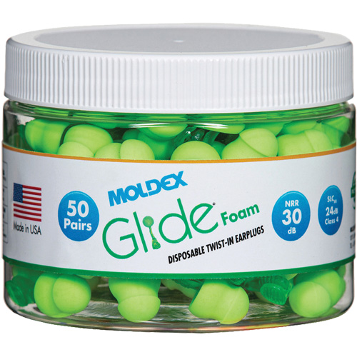Glide&reg; Foam Earplugs, Bulk - Canister St. Lawrence Industrial & Safety Supply