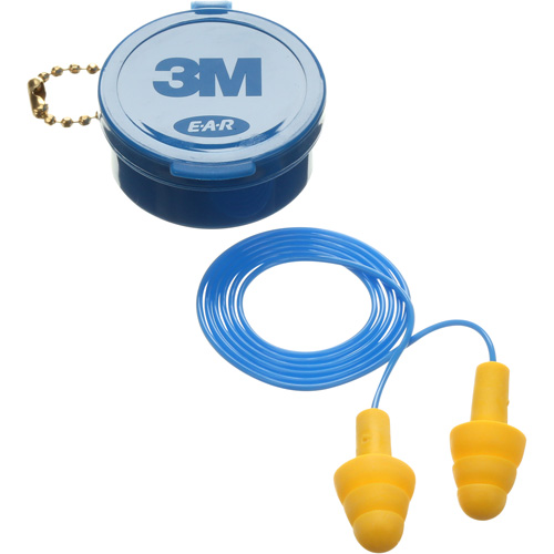 Bouchons d'oreilles pr&eacute;moul&eacute;s E-A-R Ultrafit, Avec cordon, Paire - Boîtier en plastique, 25 dB NRR, Taille unique St. Lawrence Industrial & Safety Supply