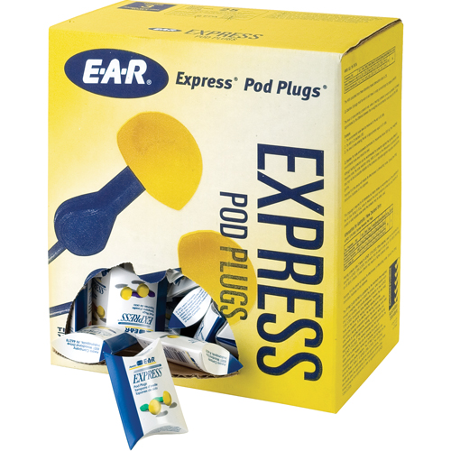 E-A-R Express Pod Plugs Earplugs, Uncorded, Bulk - Pillow Pack, 25 dB NRR, One-Size St. Lawrence Industrial & Safety Supply