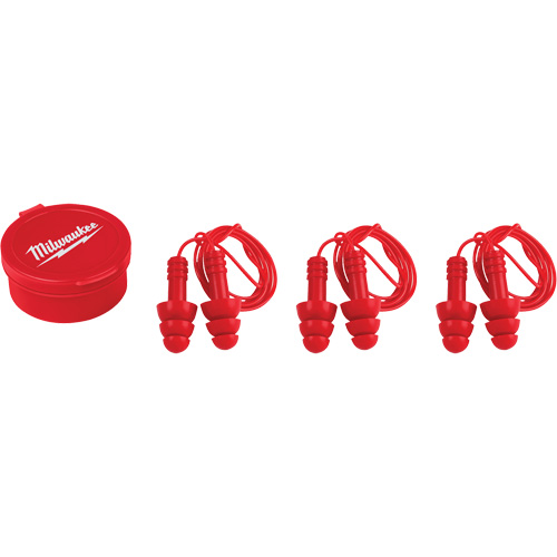 Bouchons doreilles r&eacute;utilisables, Avec cordon, Paire - Boîtier en plastique, 26 dB NRR, Taille unique St. Lawrence Industrial & Safety Supply