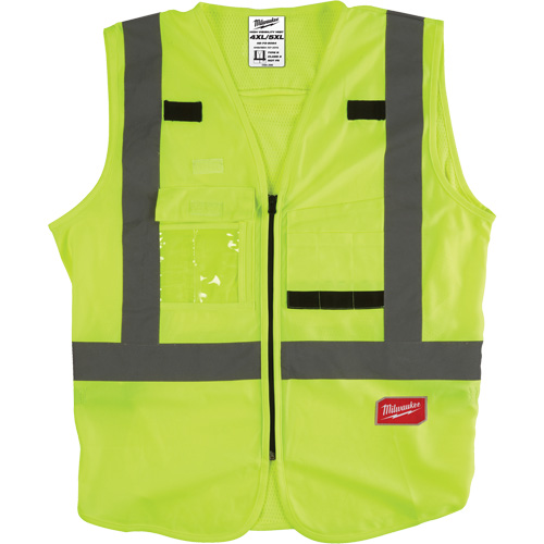 Safety Vest, High Visibility Lime-Yellow, Medium/Small St. Lawrence Industrial & Safety Supply