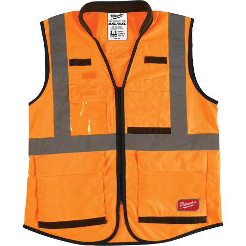 Veste de s&eacute;curit&eacute; haute performance, Orange haute visibilit&eacute;, 4T-Grand/5T-Grand St. Lawrence Industrial & Safety Supply