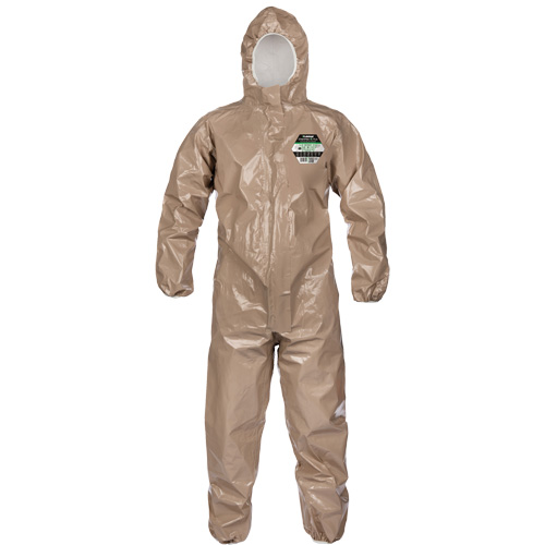 Coveralls, ChemMax 4 Plus, Large, Brown St. Lawrence Industrial & Safety Supply