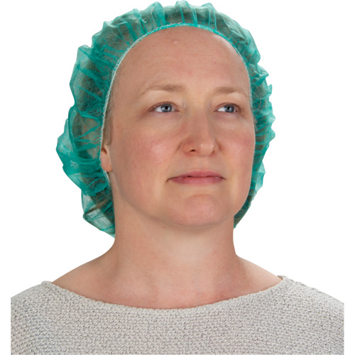 Bouffant Caps, Polypropylene, 24", Green St. Lawrence Industrial & Safety Supply