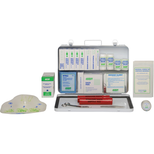 First Aid Kit, Meets CSA Z1220-17 Type 2 Low-Risk Environment, Medium (26-50 Workers) St. Lawrence Industrial & Safety Supply