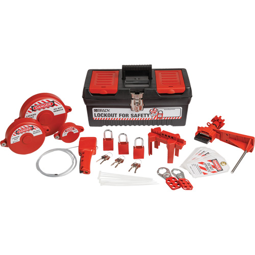 Lockout Tagout Kit with Aluminum Safety Padlocks in Toolbox, Valve Kit, 32 Components St. Lawrence Industrial & Safety Supply