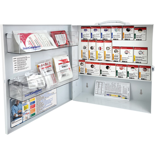 Armoire pour premiers soins SmartCompliance, R&eacute;pond &agrave; la norme CSA Z1220-17 type 2 environnements &agrave; faible risque, Petit (2-25 travailleurs) St. Lawrence Industrial & Safety Supply