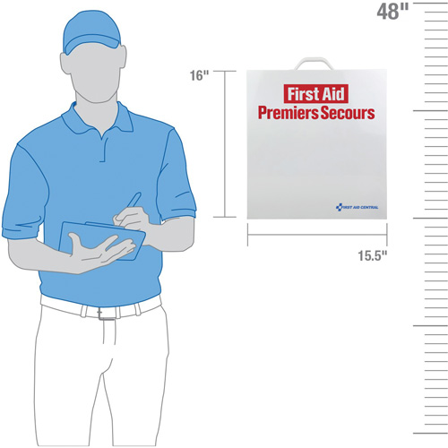 Armoire pour premiers soins SmartCompliance, R&eacute;pond &agrave; la norme CSA Z1220-17 type 3 environnements &agrave; haut risque, Petit (2-25 travailleurs) St. Lawrence Industrial & Safety Supply