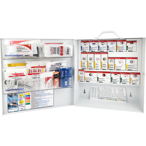 Armoire pour premiers soins SmartCompliance, R&eacute;pond &agrave; la norme CSA Z1220-17 type 3 environnements &agrave; haut risque, Petit (2-25 travailleurs) St. Lawrence Industrial & Safety Supply