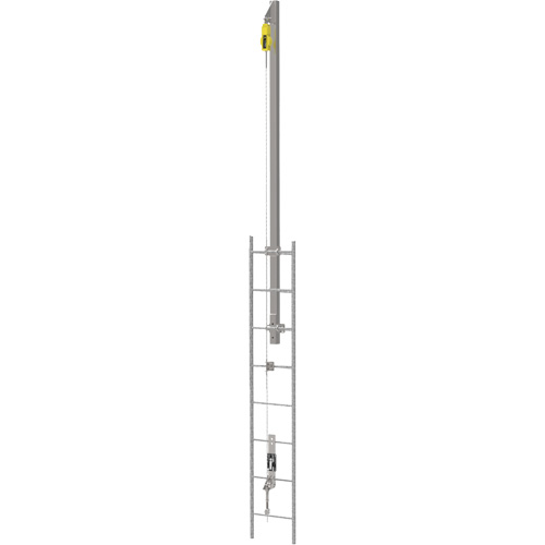 Latchways&reg; Vertical Ladder Lifeline with SRL Ladder Extension Post Kit, Stainless Steel St. Lawrence Industrial & Safety Supply