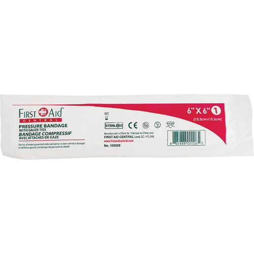 Sterile Compress Pressure Bandage, 6" L x 6" W St. Lawrence Industrial & Safety Supply