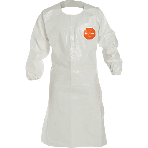 Tablier &agrave; manches jetables, Tychem 4000, Blanc, 44" lo St. Lawrence Industrial & Safety Supply