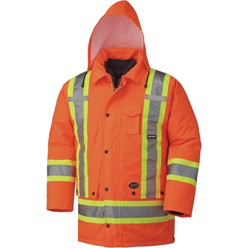 5020 Manteau imperm&eacute;able 7 en 1, Orange haute visibilit&eacute;, Petit St. Lawrence Industrial & Safety Supply