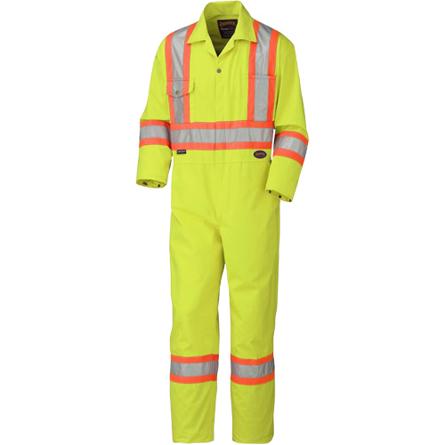 5512 Coveralls, 36, High Visibility Lime-Yellow St. Lawrence Industrial & Safety Supply