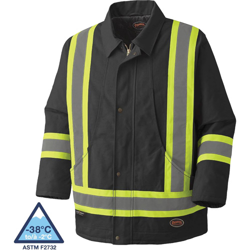 5535BKA Manteau en toile de coton matelass&eacute;e, Noir, T-petit St. Lawrence Industrial & Safety Supply