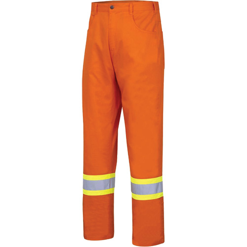 4461 Ultra-Cool Safety Pants, Cotton, 32, High Visibility Orange St. Lawrence Industrial & Safety Supply