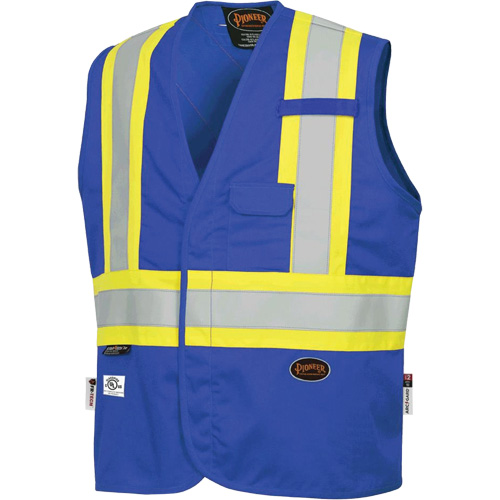 7730 FR-Tech&reg; Flame-Resistant Arc Safety Vest, Small, Royal Blue, 10 cal/cm² St. Lawrence Industrial & Safety Supply
