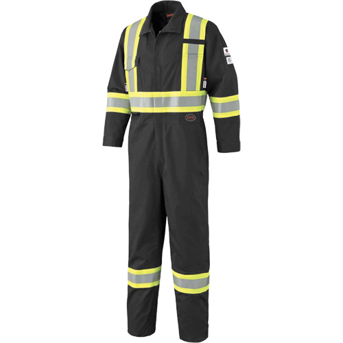 7702BKT FR-Tech&reg; Arc-Rated Coverall, Size 40 (Tall), Black, 10 cal/cm² St. Lawrence Industrial & Safety Supply