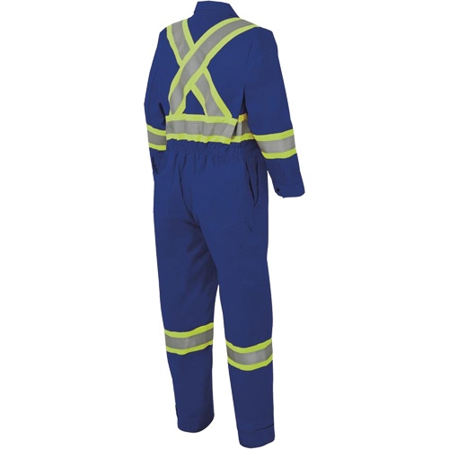 7706 FR-Tech&reg; Flame-Resistant Coverall with Leg Zippers, Size 36, Royal Blue, 9.7 cal/cm² St. Lawrence Industrial & Safety Supply