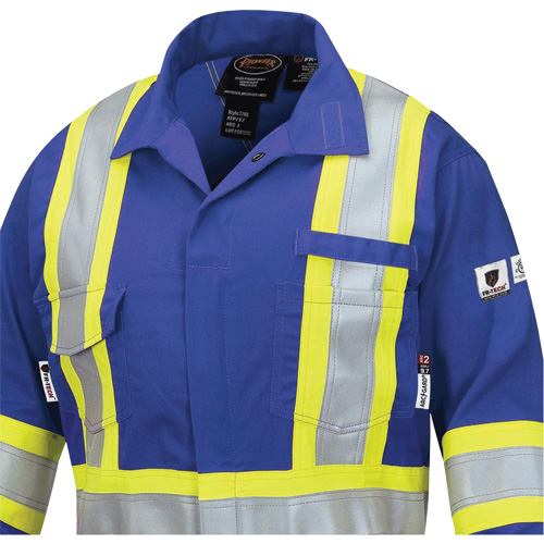 7704W Combinaison FR-Tech ignifuge/contre les arcs pour femme, Taille T-petit, Bleu royal, 10 cal/cm² St. Lawrence Industrial & Safety Supply