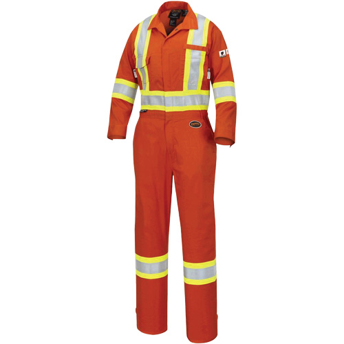 7702W Combinaison FR-Tech ignifuge/contre les arcs pour femme, Taille T-petit, Orange haute visibilit&eacute;, 10 cal/cm² St. Lawrence Industrial & Safety Supply