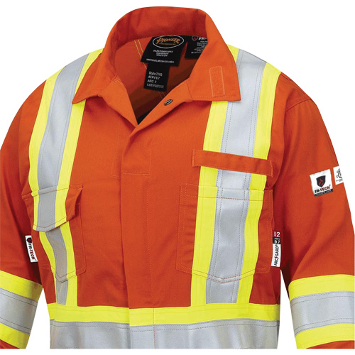 7702W Combinaison FR-Tech ignifuge/contre les arcs pour femme, Taille T-petit, Orange haute visibilit&eacute;, 10 cal/cm² St. Lawrence Industrial & Safety Supply