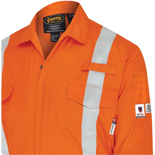 7702BB Combinaison de s&eacute;curit&eacute; FR-Tech 2 tons, Taille 36, Bleu marin/Orange, 10 cal/cm² St. Lawrence Industrial & Safety Supply