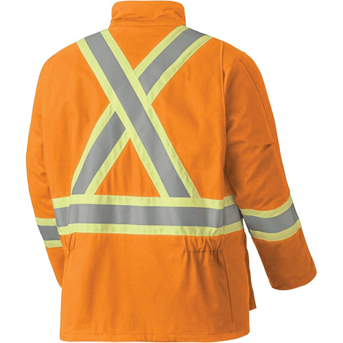 5533 Manteau de s&eacute;curit&eacute; ignifuge, Petit, Orange haute visibilit&eacute;, 58 cal/cm² St. Lawrence Industrial & Safety Supply