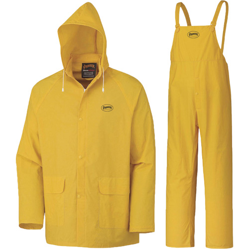 577 3-Piece Rain Suit, Polyester/PVC, 6X-Large, Yellow St. Lawrence Industrial & Safety Supply