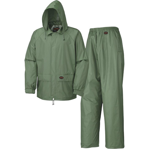 583 Rain Suit, Polyester/PVC, Small, Green St. Lawrence Industrial & Safety Supply