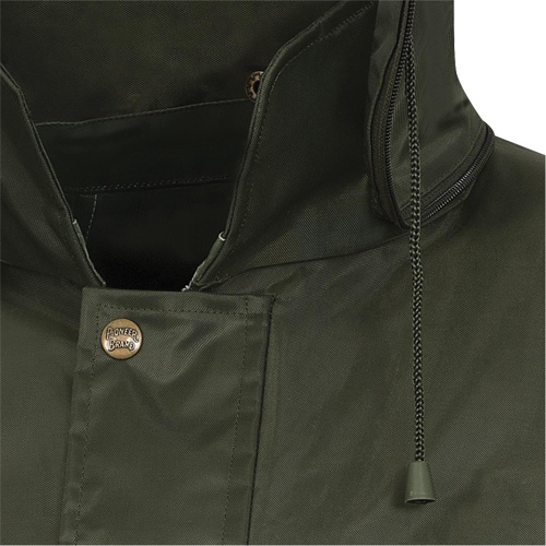 D8120J Manteau &agrave; capuchon ind&eacute;chirable Nailhead pour planteur d'arbres, Polyester/PVC, T-petit, Vert St. Lawrence Industrial & Safety Supply