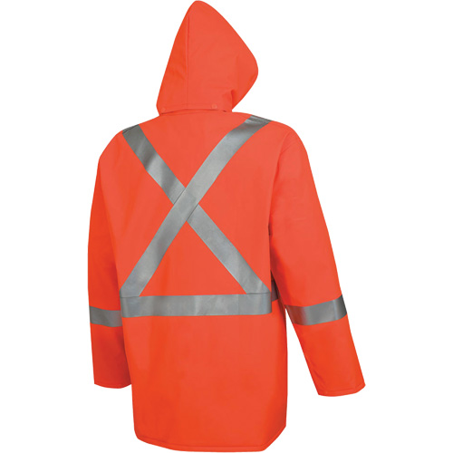 576J Veste de pluie ignifuge haute visibilit&eacute;, Petit, Orange haute visibilit&eacute; St. Lawrence Industrial & Safety Supply