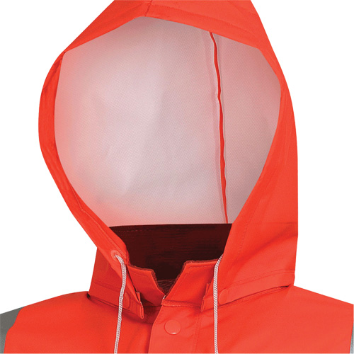 576J Veste de pluie ignifuge haute visibilit&eacute;, Petit, Orange haute visibilit&eacute; St. Lawrence Industrial & Safety Supply