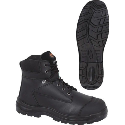 1025 Bottes de travail 6" noires, Cuir, Embout Acier, Taille 10 St. Lawrence Industrial & Safety Supply