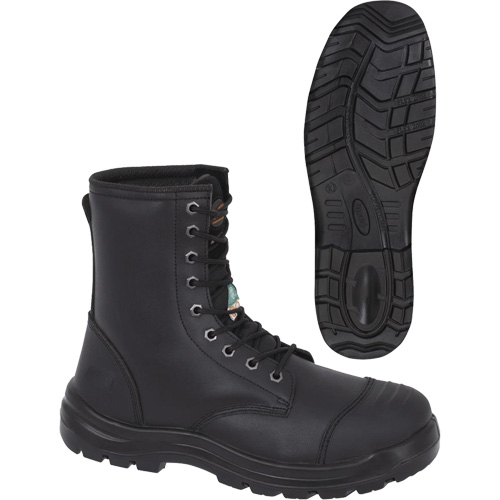 1027 Black 8" Work Boots, Leather, Steel Toe, Size 10 St. Lawrence Industrial & Safety Supply