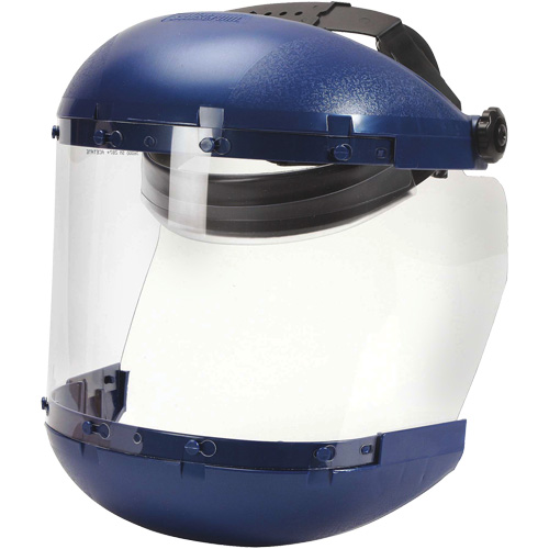 380 Premium Series Dual Crown Uncoated Faceshield, Acetate, Ratchet Suspension St. Lawrence Industrial & Safety Supply