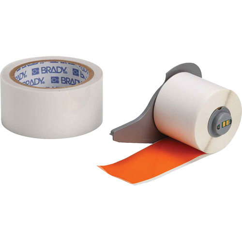 ToughStripe&reg; Ultra-Aggressive Adhesive Multi-Purpose Label Tape with Overlaminate, Polyester, Orange, 2" Width St. Lawrence Industrial & Safety Supply