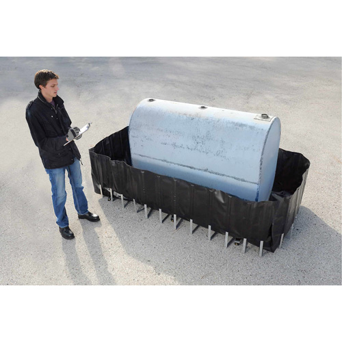 Ultra-275 Containment Sump&reg; Flexible Fuel Tank Container with Drain, 102" L x 48" W, 400 US gal. Capacity St. Lawrence Industrial & Safety Supply