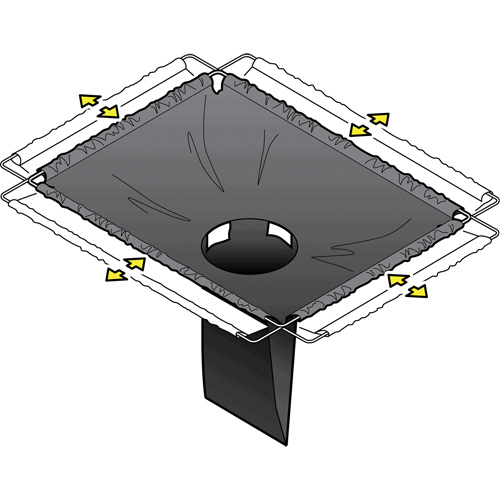 Bac de r&eacute;tention carr&eacute; Ultra-Drain Guard avec orifice de trop-plein, Huile & s&eacute;diments, 16" - 28" lo x 20" - 36" la St. Lawrence Industrial & Safety Supply