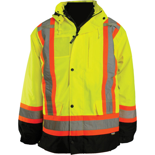 Veste 7 en 1, Polyester, Orange haute visibilit&eacute;, 2T-Grand St. Lawrence Industrial & Safety Supply