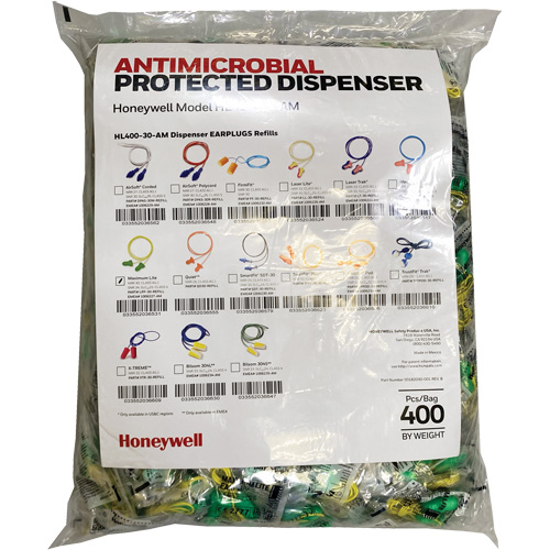 LPF-30 Earplugs Refill for HL400 Dispenser, Bulk - Polybag, Corded St. Lawrence Industrial & Safety Supply