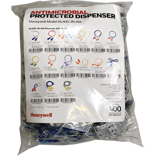 Recharge de bouchons doreille SDT-30 pour le distributeur HL400, Vrac - Sac en poly, Avec cordon St. Lawrence Industrial & Safety Supply