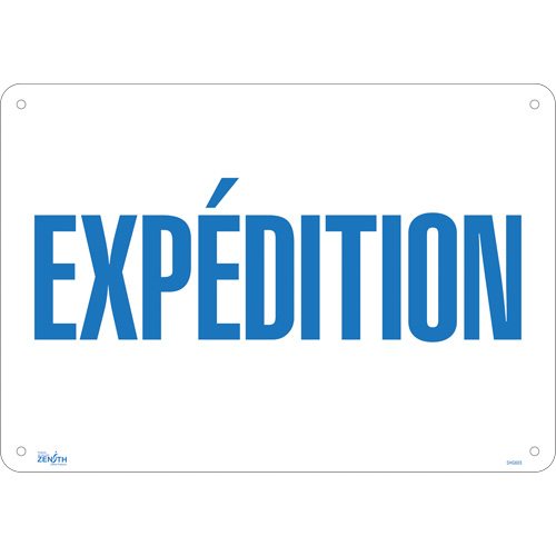 Enseigne  Exp&eacute;dition , 14" x 20", Aluminium, Français St. Lawrence Industrial & Safety Supply