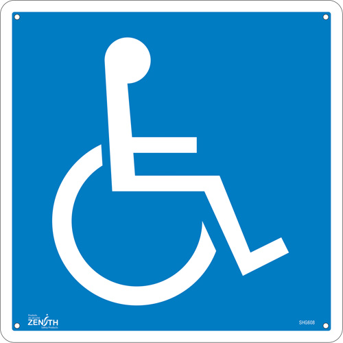 Handicap CSA Standard Safety Sign, 12" x 12", Aluminum, Pictogram St. Lawrence Industrial & Safety Supply