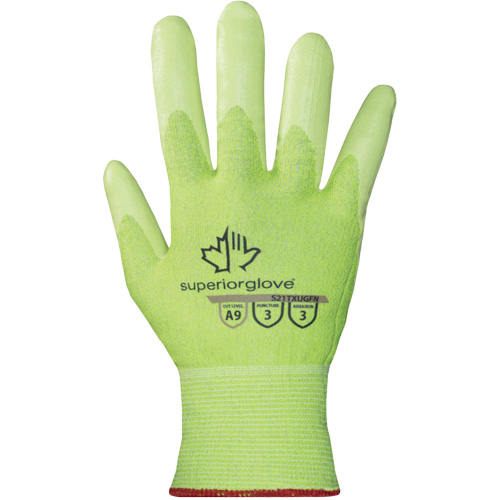 S21TXUGFN High-Visibility Cut-Resistant Gloves, Size 5/2X-Small, 21 Gauge, Nitrile Coated, TenActiv Shell, ASTM ANSI Level A9 St. Lawrence Industrial & Safety Supply