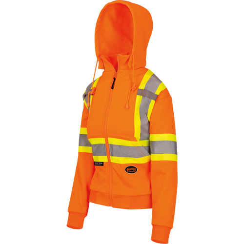 6924W Chandail &agrave; capuchon en molleton avec fermeture &agrave; glissi&egrave;re, Polyester, T-petit, Orange haute visibilit&eacute; St. Lawrence Industrial & Safety Supply