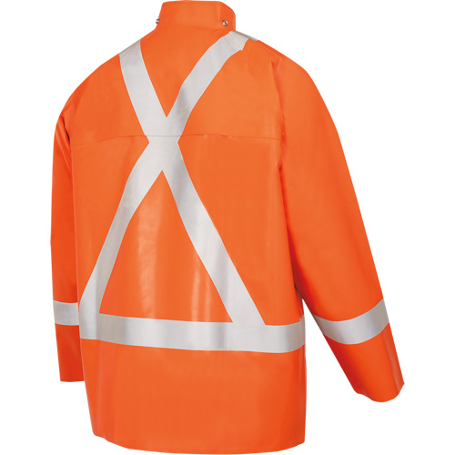 5990J Super Heavy-Duty FR/Arc Resistant Safety Rain Jacket, Small, High Visibility Orange, 11 cal/cm² St. Lawrence Industrial & Safety Supply
